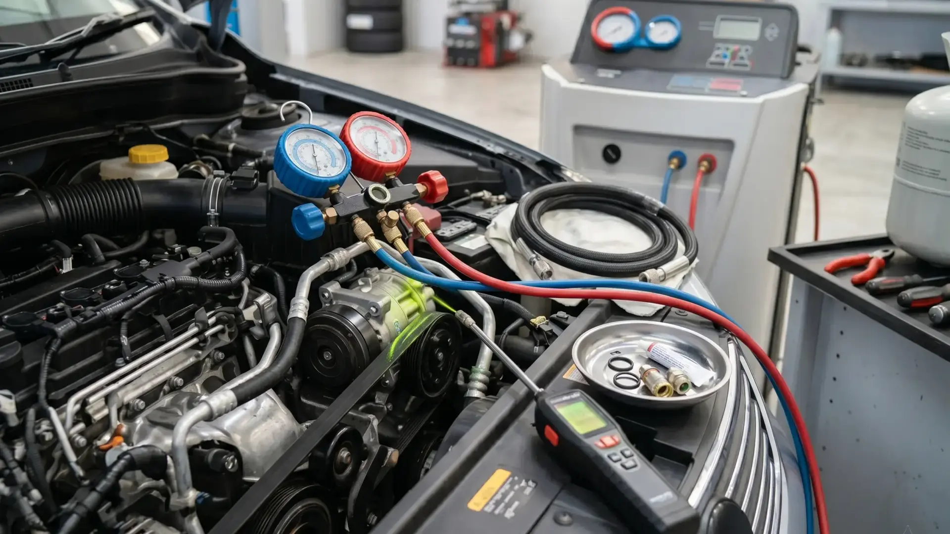 AC High/Low-Pressure Hose Leak